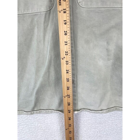 ZARA Denim Shirt Jacket Men’s Size S Light Gray Distressed Casual Button Up - Picture 9 of 12